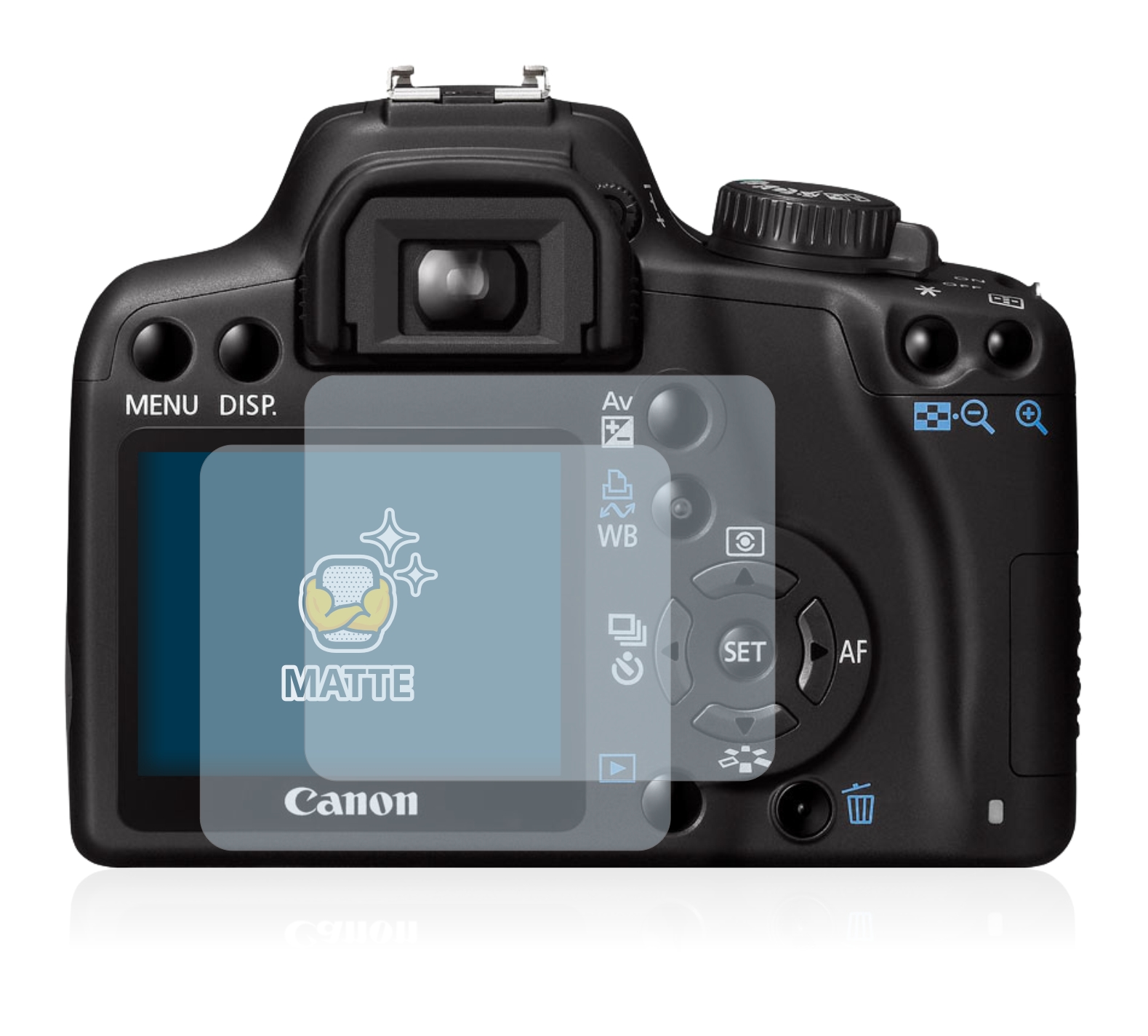 Anti-Reflex BROTECT 2X Entspiegelungs-Schutzfolie kompatibel mit Canon EOS 1000D Displayschutz-Folie Matt Anti-Fingerprint
