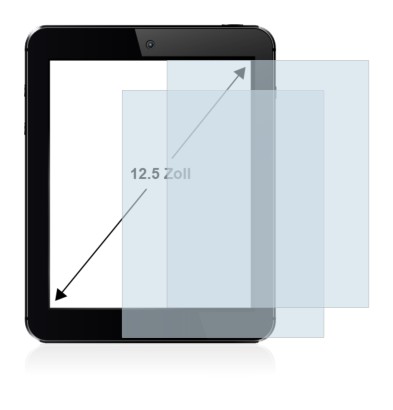 Image of the device with a wide variety of screen protectors.