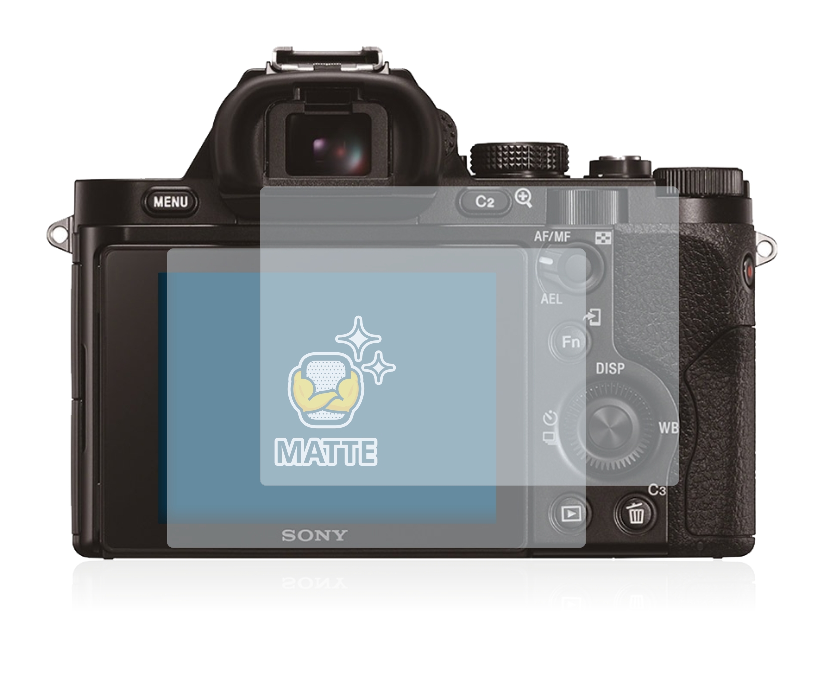 ILCE-7K 2x Displayschutzfolie Matt Sony Alpha 7K Schutzfolie Folie