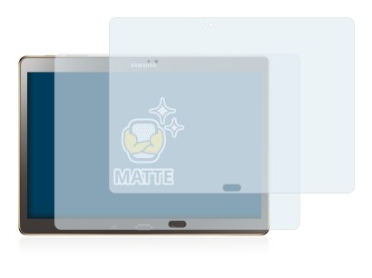 Abbildung des Geräts Samsung Galaxy Tab S 10.5 SM-T800 mit einer Vielzahl des Displayschutzes.