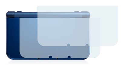 Imagen del dispositivo Nintendo New 3DS XL (carcasa) con una amplia variedad de protectores de pantalla.