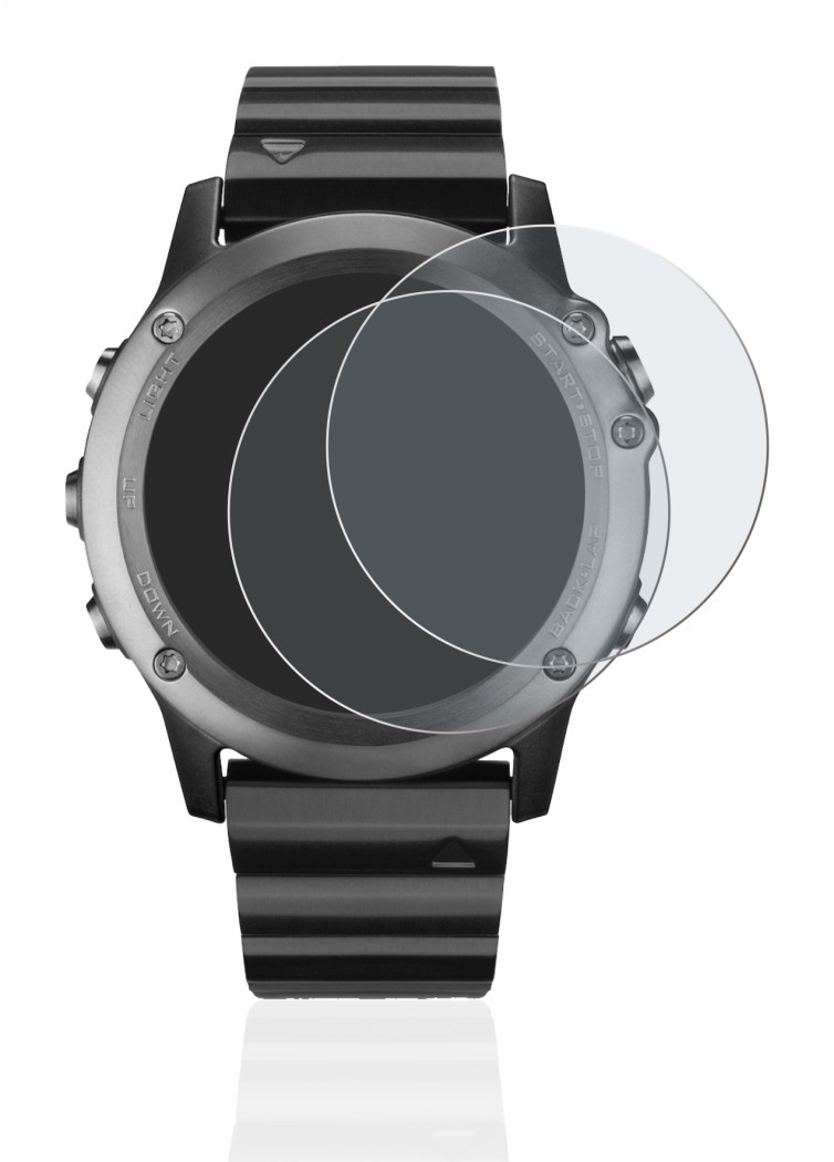 Image of the device Garmin Fenix 3 with a wide variety of screen protectors.