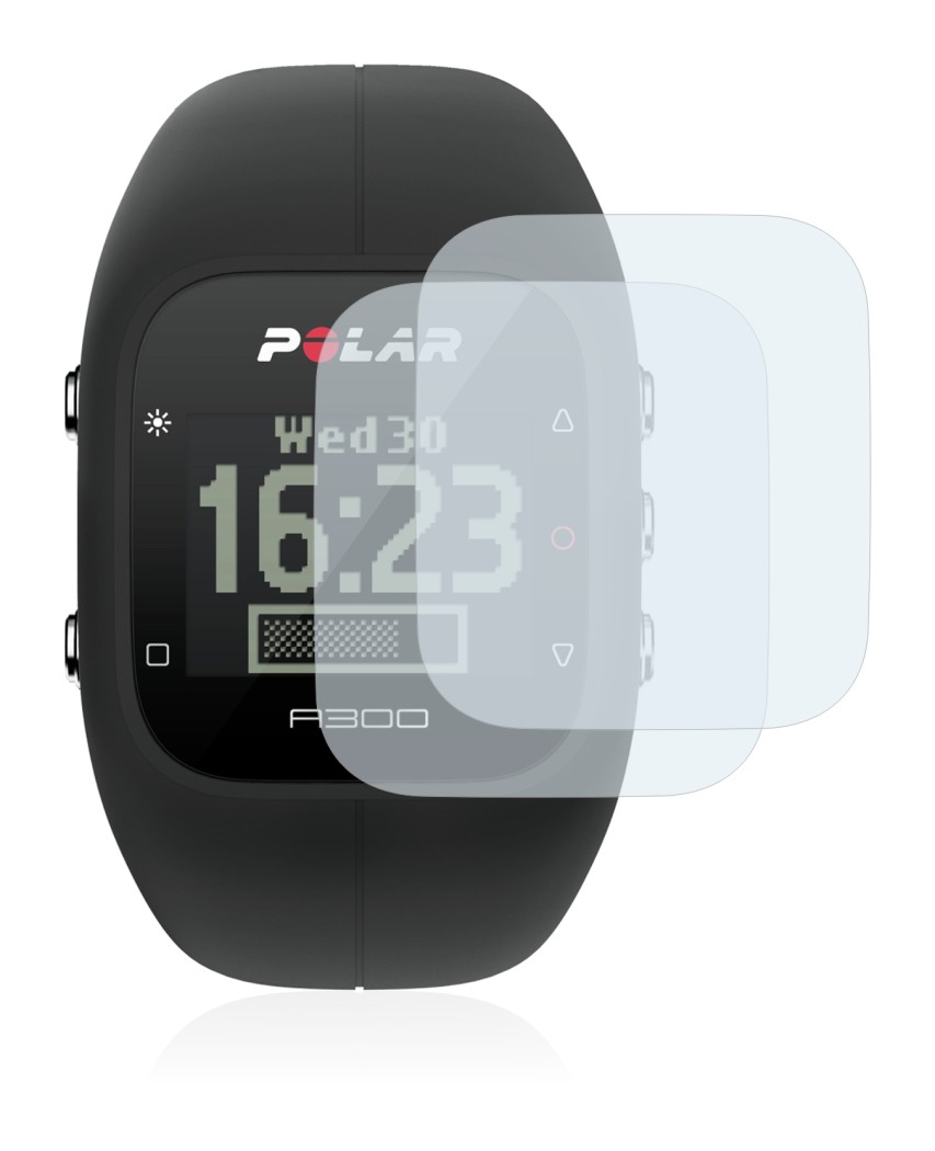 Imagen del dispositivo Polar A300 con una amplia variedad de protectores de pantalla.