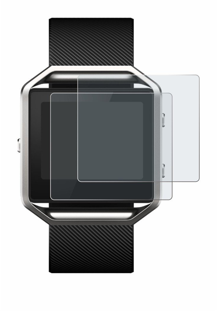 Imagen del dispositivo Fitbit Blaze con una amplia variedad de protectores de pantalla.