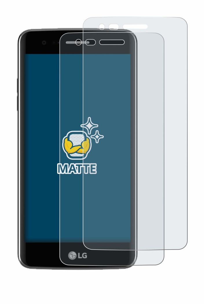 Image de l'appareil LG K8 2017 avec une grande variété de protections d'écran.