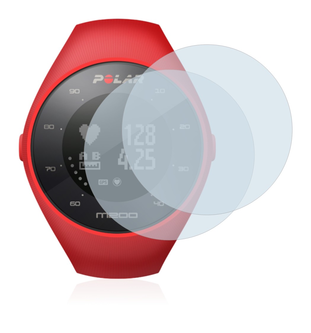 2x láminas protectoras de pantalla para polar m200 mate antirreflejos