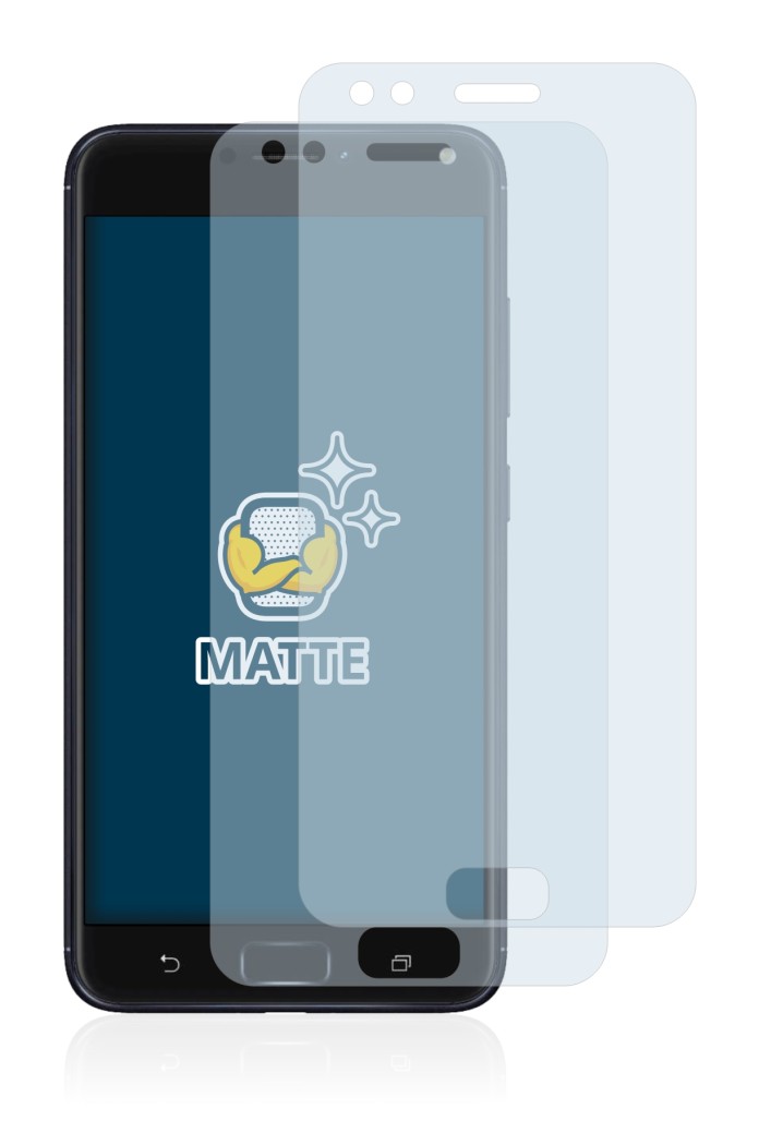 Immagine del dispositivo ASUS ZenFone 4 ZE554KL con un'ampia varietà di protezioni per lo schermo.