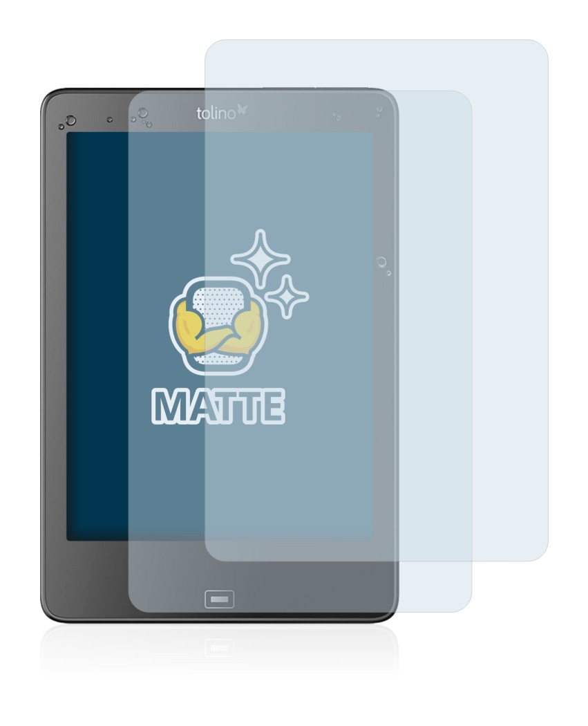 Abbildung des Geräts Tolino Epos mit einer Vielzahl des Displayschutzes.