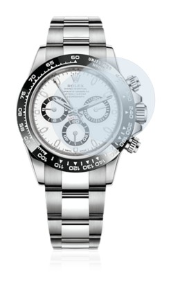 Immagine del dispositivo Rolex Cosmograph Daytona (40 mm) con un'ampia varietà di protezioni per lo schermo.