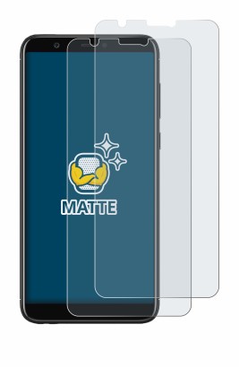 Immagine del dispositivo Huawei P smart 2018 con un'ampia varietà di protezioni per lo schermo.