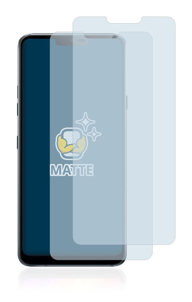 Immagine del dispositivo LG G7 ThinQ con un'ampia varietà di protezioni per lo schermo.