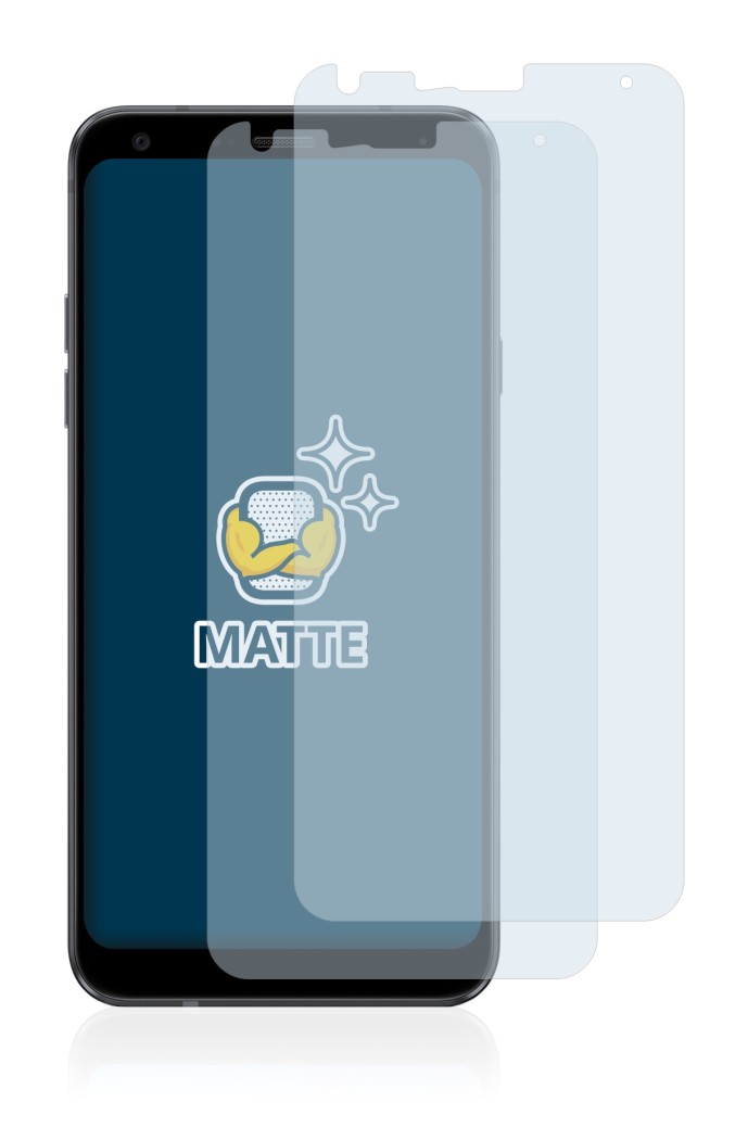 Imagen del dispositivo LG Q7 Plus con una amplia variedad de protectores de pantalla.