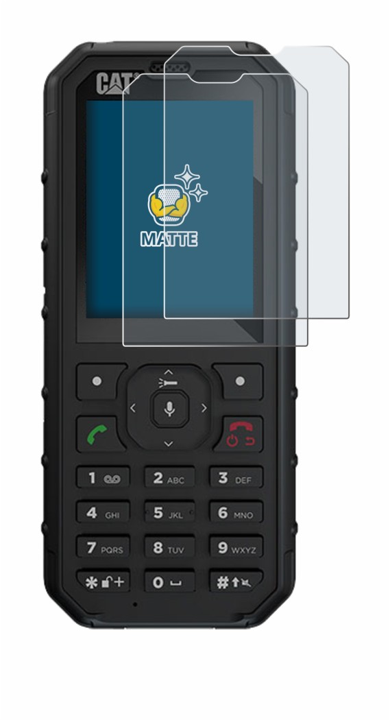 Immagine del dispositivo Caterpillar Cat B35 con un'ampia varietà di protezioni per lo schermo.