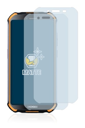 Image de l'appareil Doogee S40 avec une grande variété de protections d'écran.