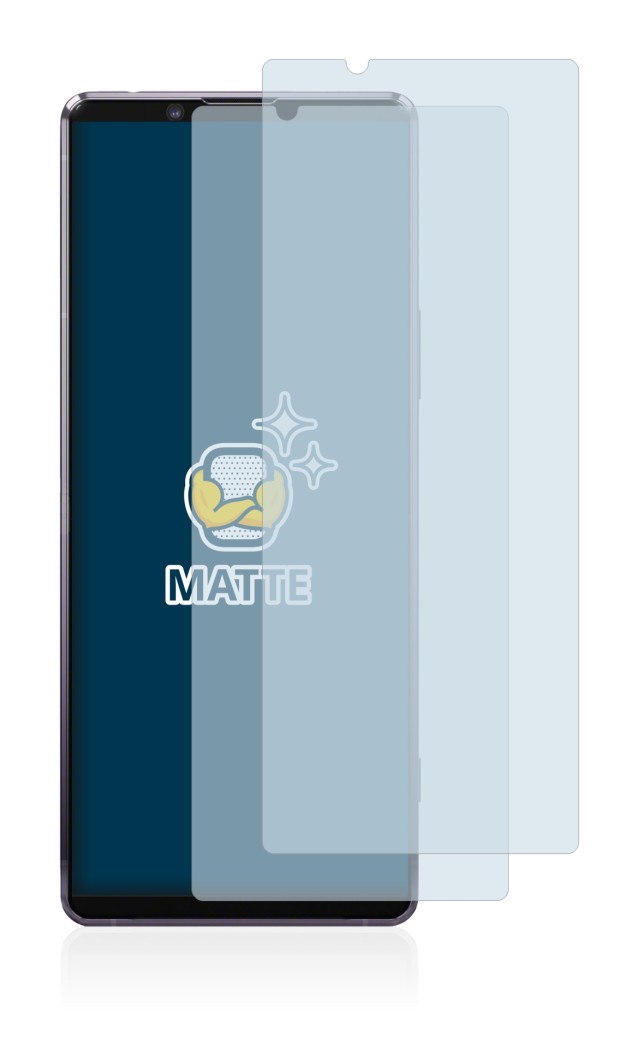 Image of the device Sony Xperia 1 II with a wide variety of screen protectors.