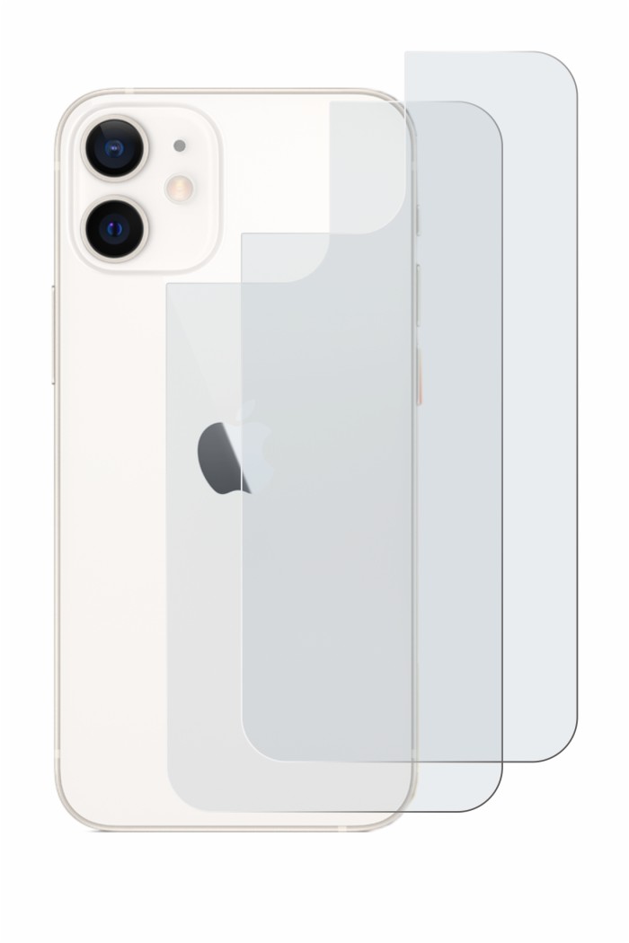 Abbildung des Geräts Apple iPhone 12 mini (Rückseite) mit einer Vielzahl des Displayschutzes.
