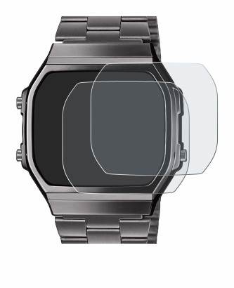 Image of the device Casio A168WEGG-1BEF with a wide variety of screen protectors.