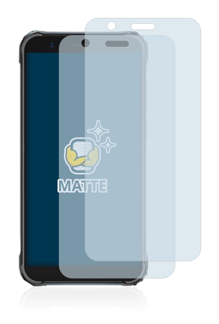 Immagine del dispositivo Blackview BV4900 con un'ampia varietà di protezioni per lo schermo.