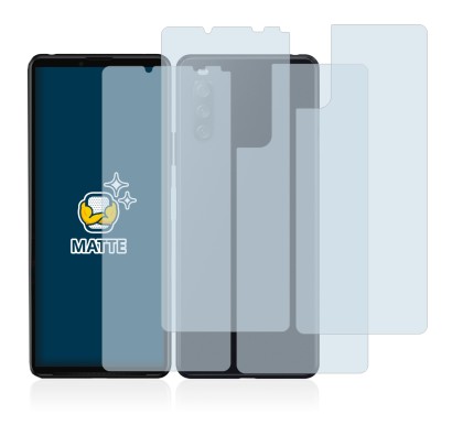 Image de l'appareil Sony Xperia 10 III (Avant+Arrière) avec une grande variété de protections d'écran.