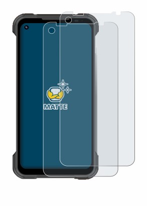 Image of the device Doogee S97 Pro with a wide variety of screen protectors.