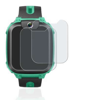 Immagine del dispositivo Imoo Watch Phone Z1 con un'ampia varietà di protezioni per lo schermo.
