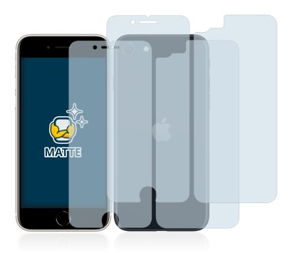 Imagen del dispositivo Apple iPhone SE 3 2022 (Frontal+Trasero) con una amplia variedad de protectores de pantalla.