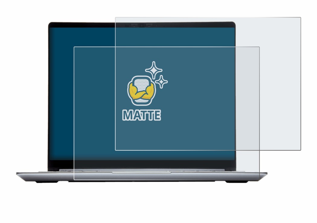 Image de l'appareil Framework Laptop 13 avec une grande variété de protections d'écran.