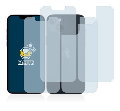 Immagine del dispositivo Apple iPhone 14 (Fronte+Retro) con un'ampia varietà di protezioni per lo schermo.