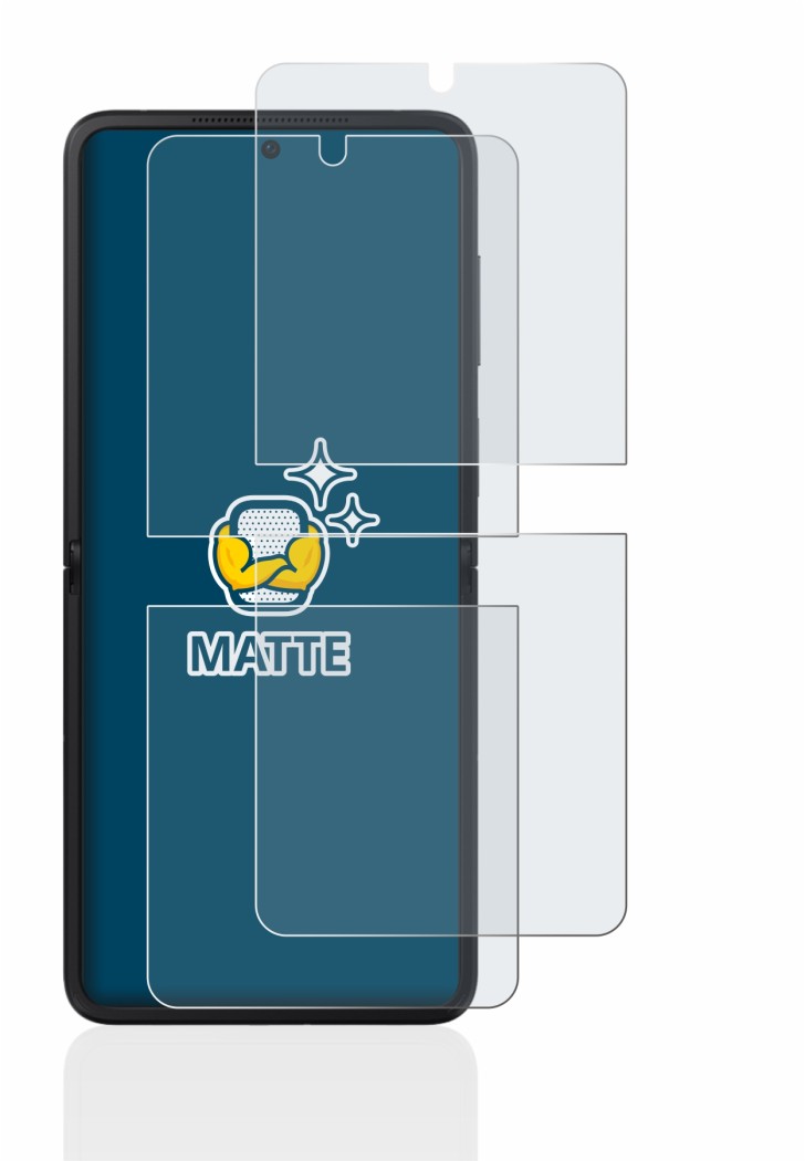 Image of the device Oppo Find N2 Flip with a wide variety of screen protectors.