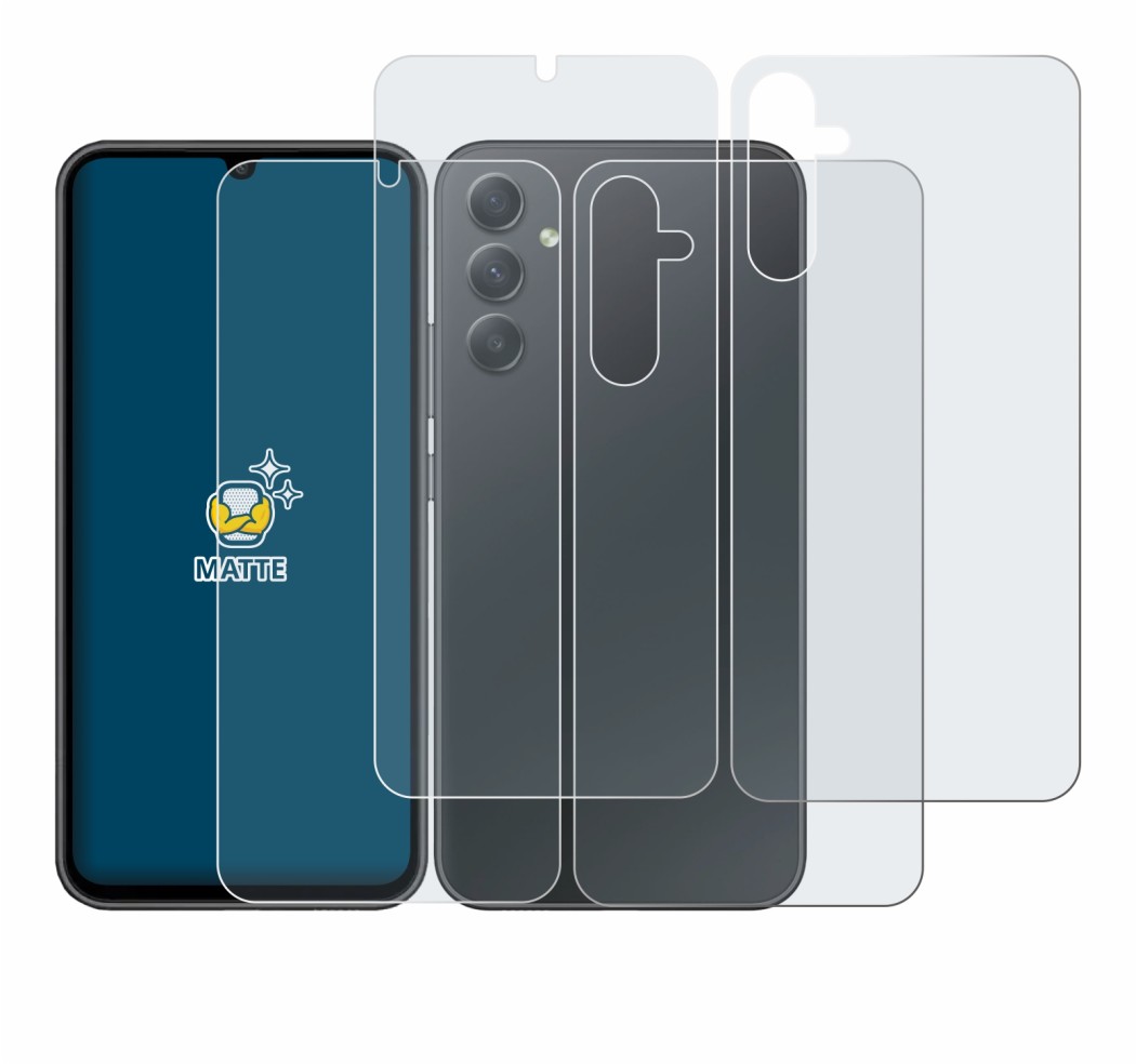 Image of the device Samsung Galaxy A34 5G (Front+Back) with a wide variety of screen protectors.