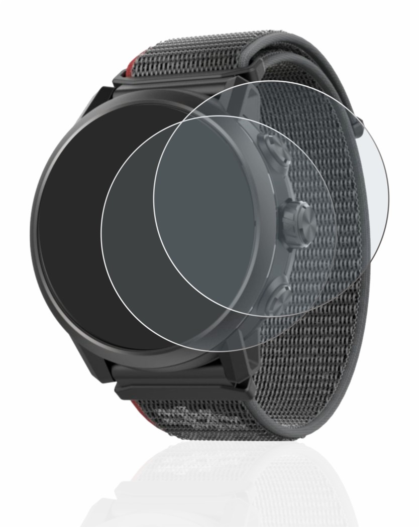 Imagen del dispositivo Coros Apex 2 con una amplia variedad de protectores de pantalla.