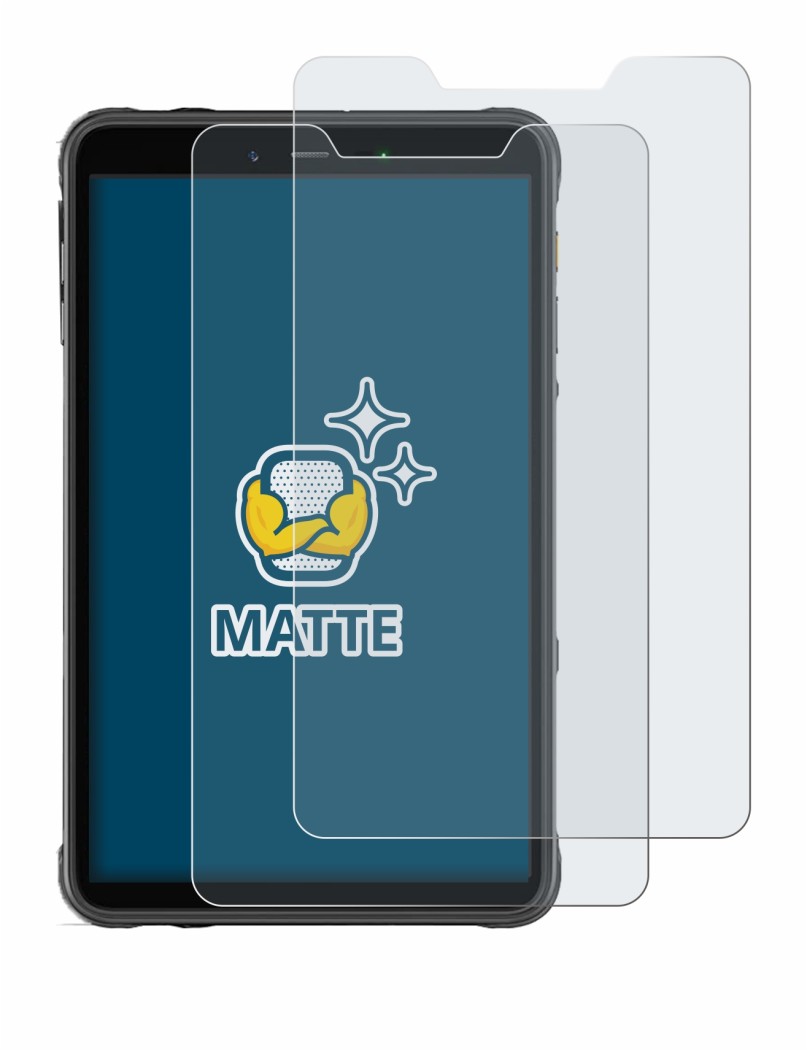 Image of the device Ulefone Armor Pad 8 with a wide variety of screen protectors.