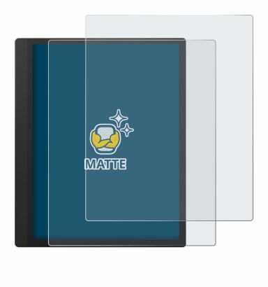 Immagine del dispositivo Boox Tab Ultra C con un'ampia varietà di protezioni per lo schermo.