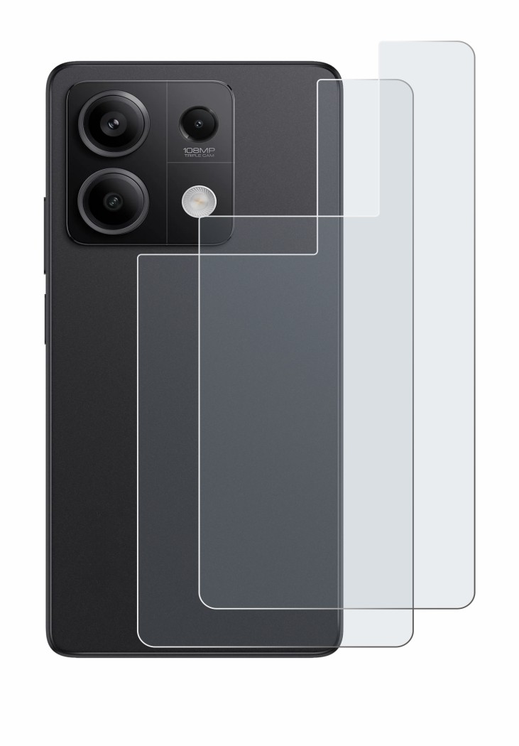 Image of the device Xiaomi Redmi Note 13 Pro 5G (Back) with a wide variety of screen protectors.