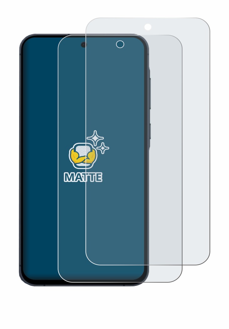 Image of the device Samsung Galaxy A55 5G with a wide variety of screen protectors.