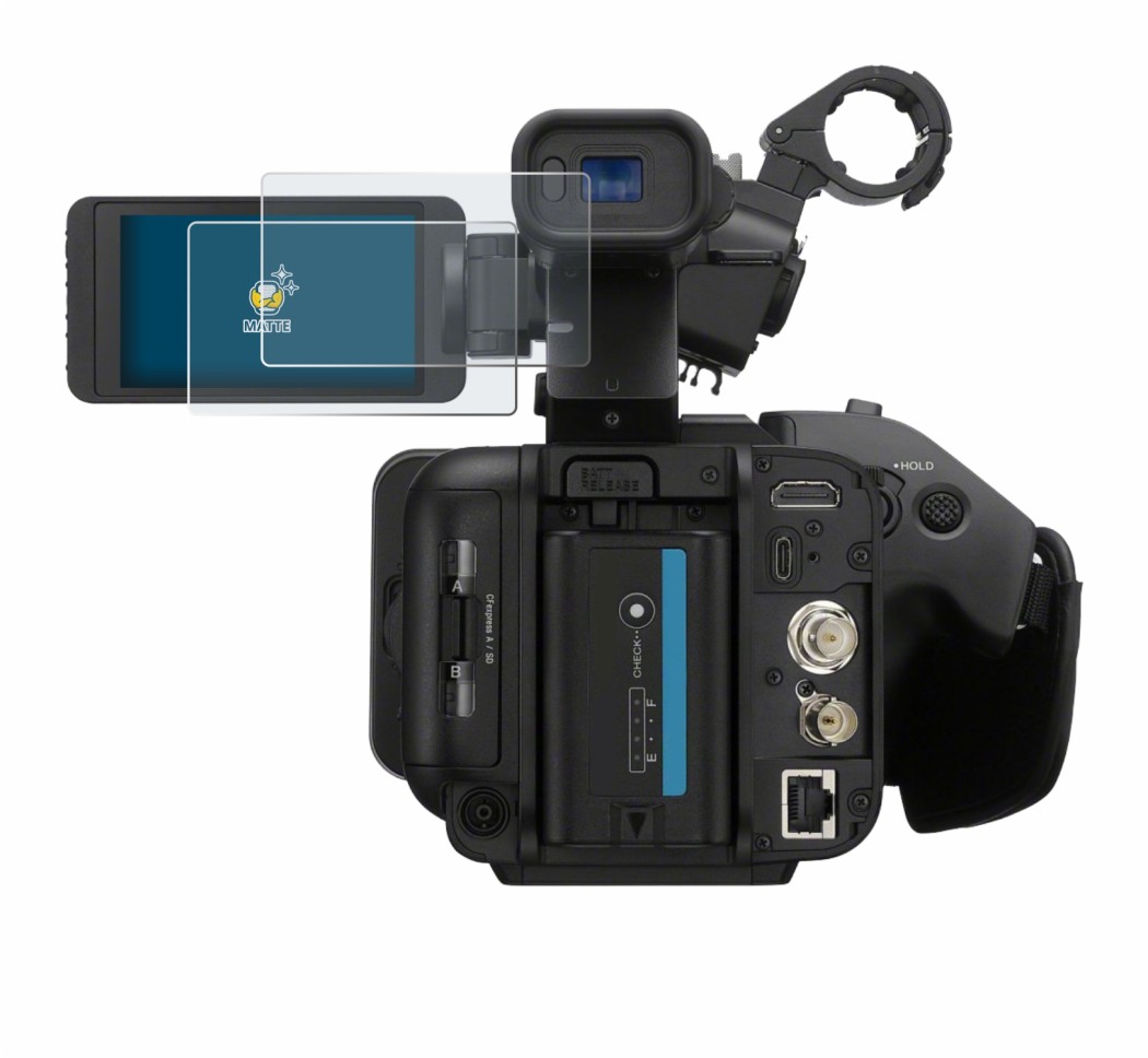 Image of the device Sony PXW-Z200 with a wide variety of screen protectors.