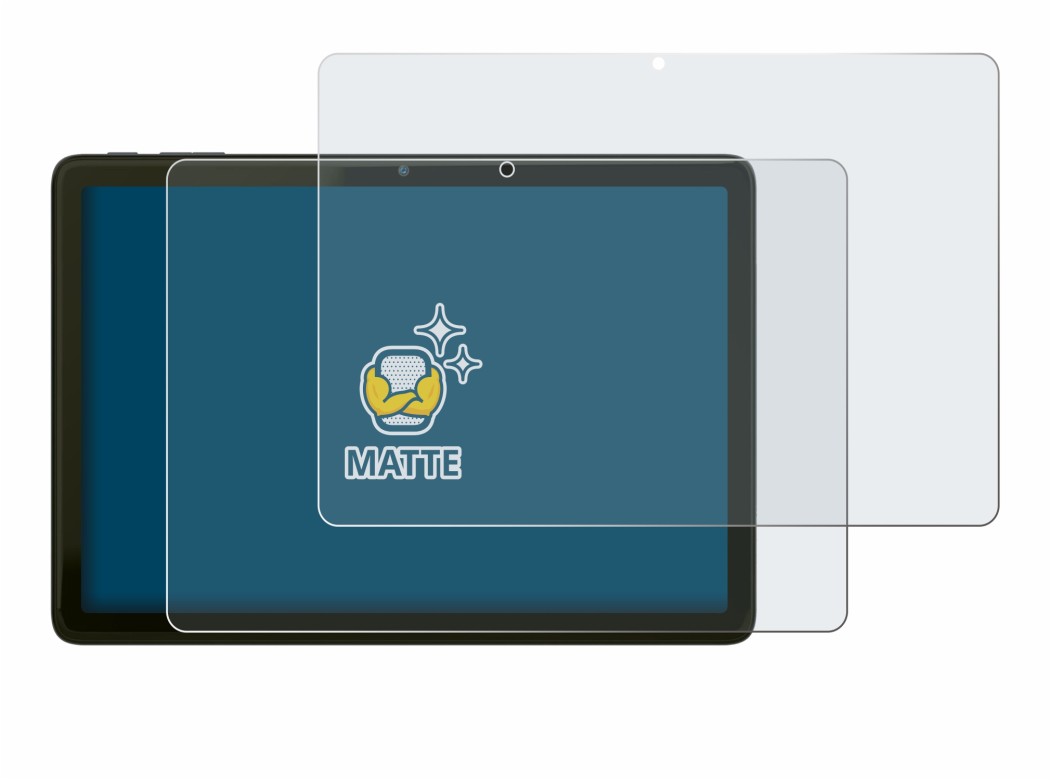 Immagine del dispositivo VALE Tablet V10A con un'ampia varietà di protezioni per lo schermo.