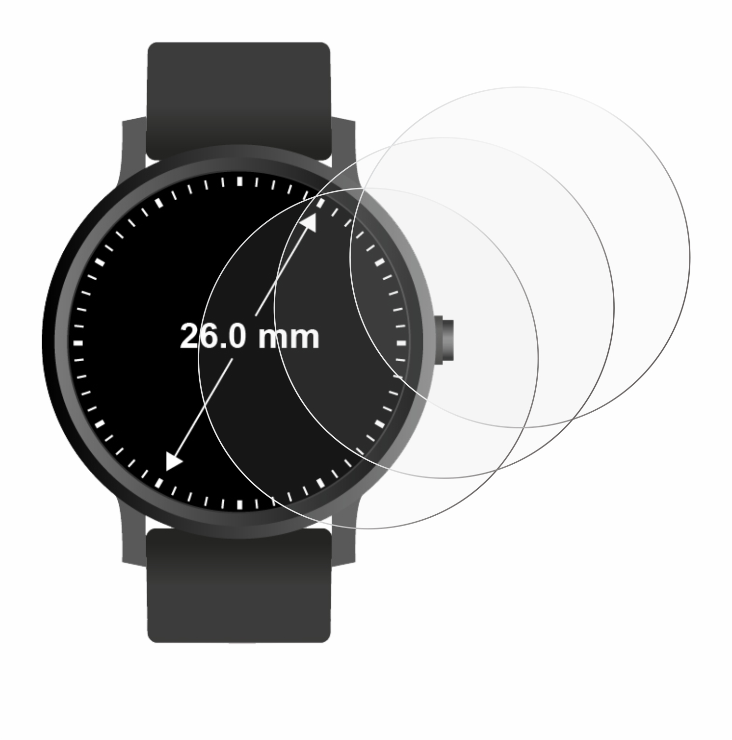 Schutzfolie für Armbanduhren Kreisrund alle Größen - Zdjęcie 139 z 166