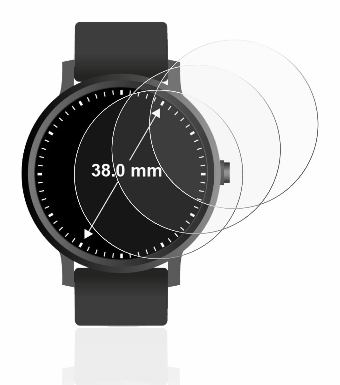 Schutzfolie für Armbanduhren Kreisrund alle Größen - Zdjęcie 9 z 166