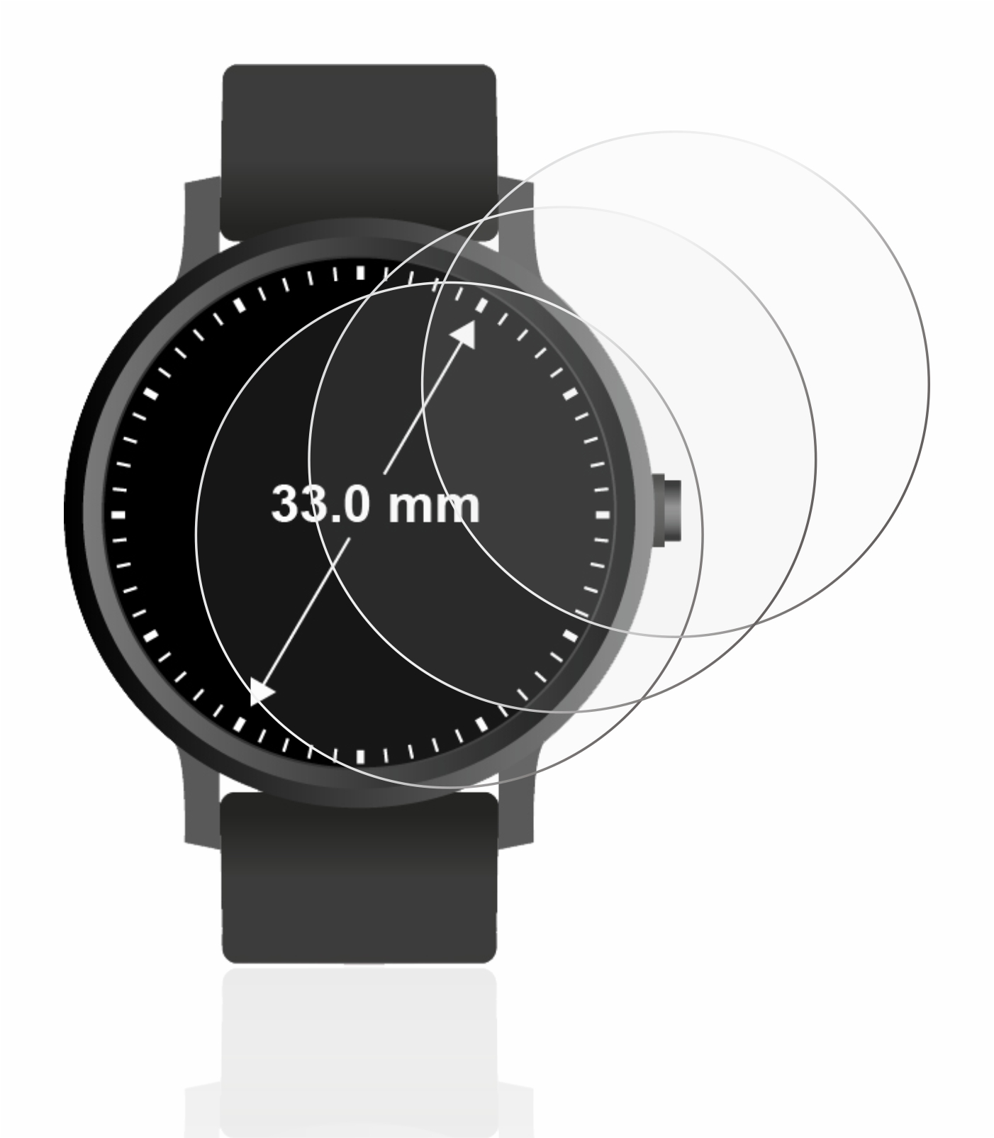 Schutzfolie für Armbanduhren Kreisrund alle Größen - Zdjęcie 59 z 166