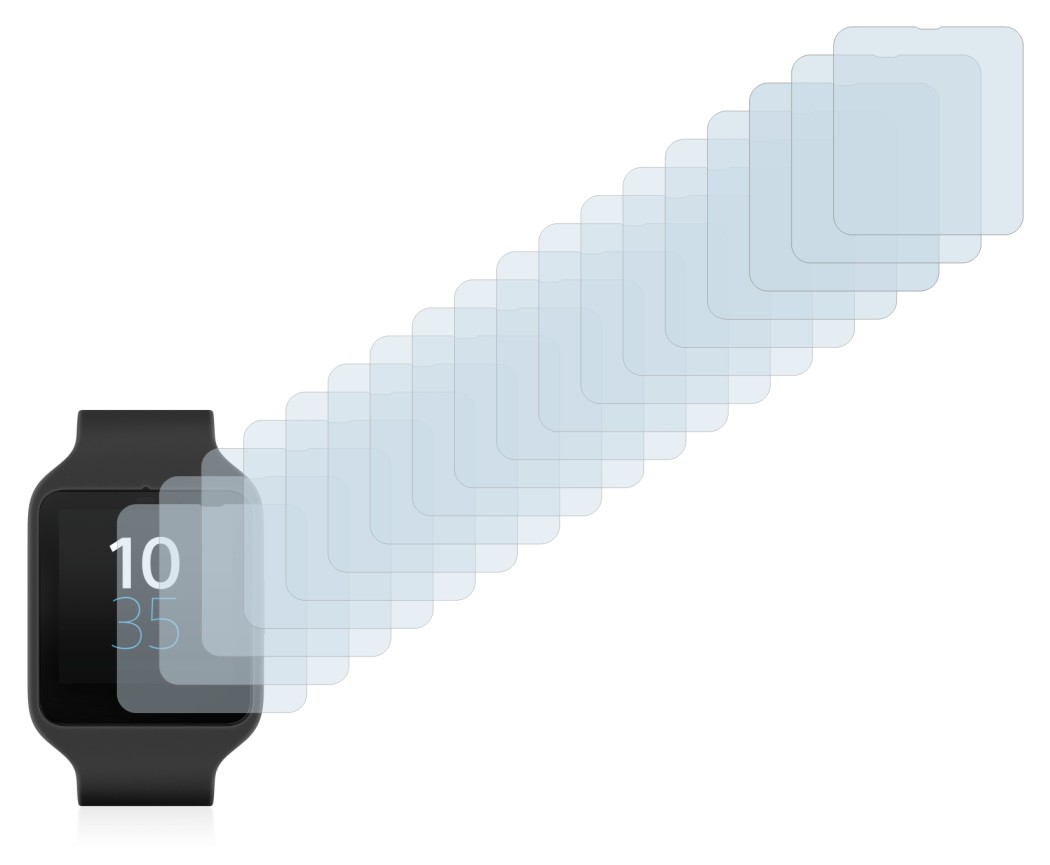 Imagen del dispositivo Sony Smartwatch 3 SWR50 con una amplia variedad de protectores de pantalla.