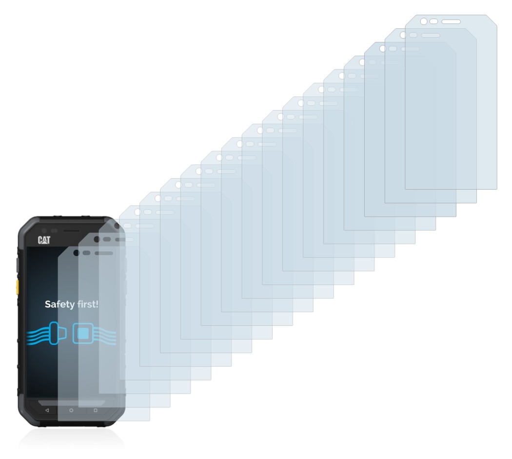 Image de l'appareil Caterpillar Cat S30 avec une grande variété de protections d'écran.