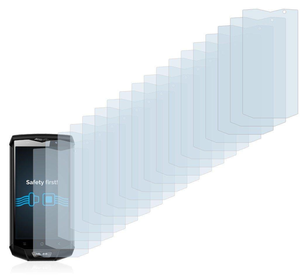 Image de l'appareil Blackview BV8000 Pro avec une grande variété de protections d'écran.