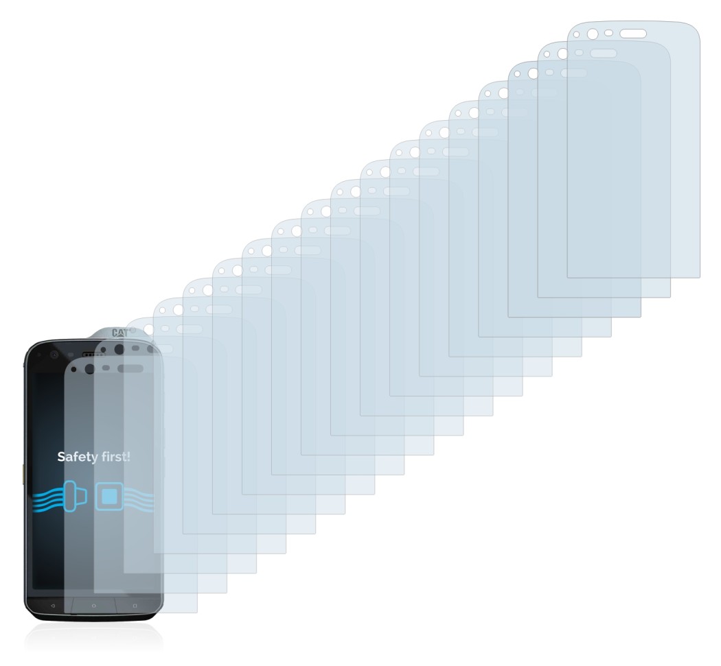 Abbildung des Geräts Caterpillar Cat S61 mit einer Vielzahl des Displayschutzes.