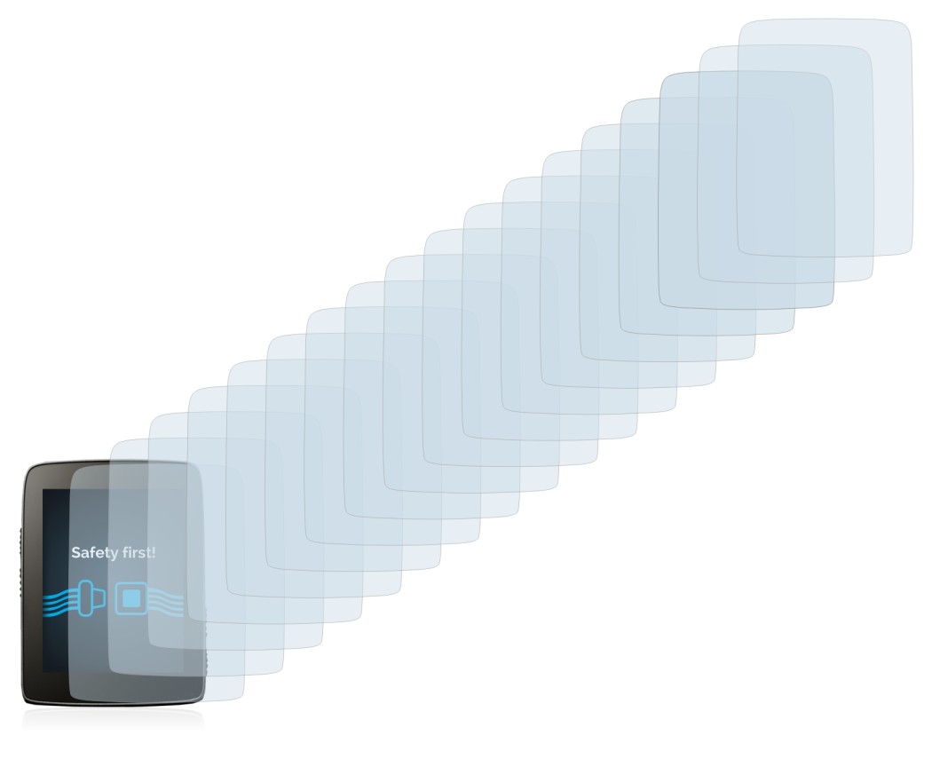 Image de l'appareil Hammerhead Karoo avec une grande variété de protections d'écran.