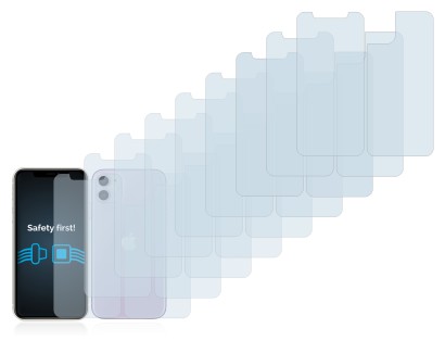 Immagine del dispositivo Apple iPhone 11 (Fronte+Retro) con un'ampia varietà di protezioni per lo schermo.