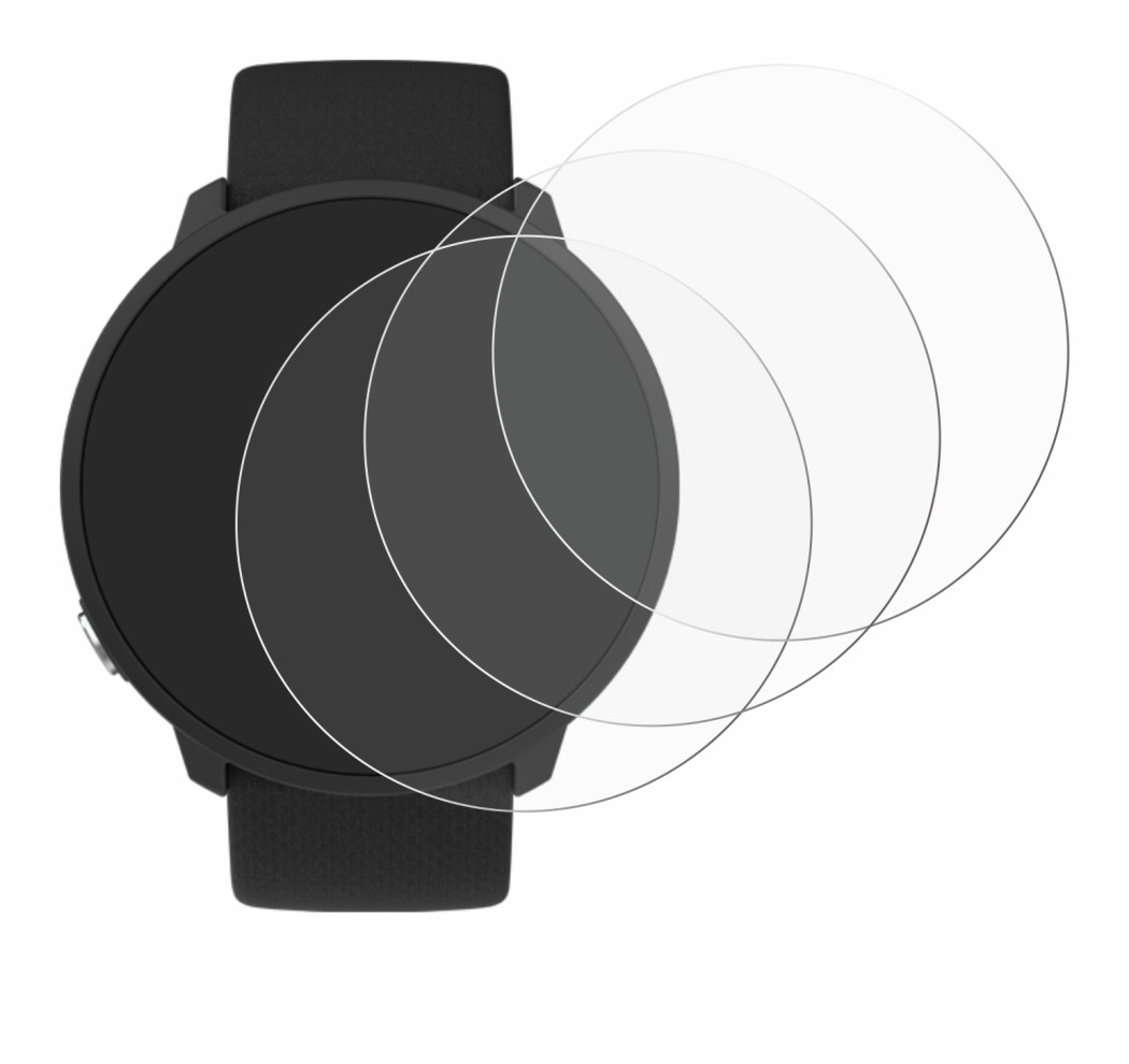 Immagine del dispositivo Polar Unite con un'ampia varietà di protezioni per lo schermo.