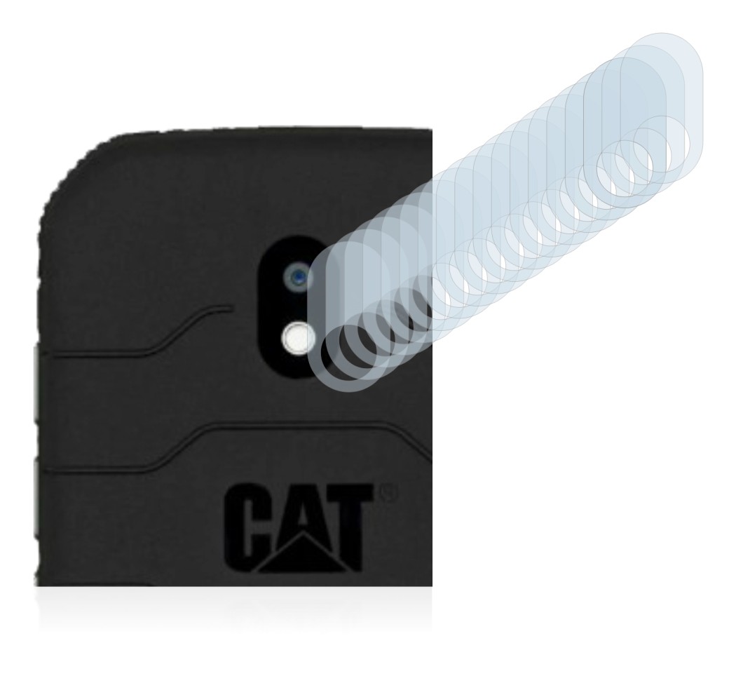 Abbildung des Geräts Caterpillar Cat S42 (NUR Kameraschutz) mit einer Vielzahl des Displayschutzes.