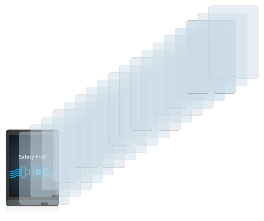 Imagen del dispositivo Boox Nova 3 con una amplia variedad de protectores de pantalla.