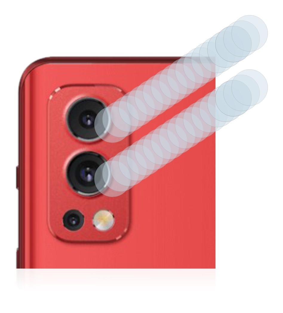 Abbildung des Geräts OnePlus Nord 2 5G (NUR Kameraschutz) mit einer Vielzahl des Displayschutzes.